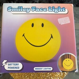 Smiley Face Light - Bright Yellow Ambient Decor